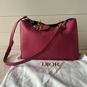 Christian dior diorissimo Tote Bag Medium Pebble Leather size M